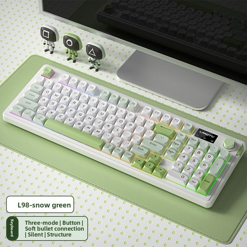 Langtu L98 Wired Silent Office Keyboard Mechanical Feel RGB Lighting Gaming Competitive High-Value Keyboard - Anleila