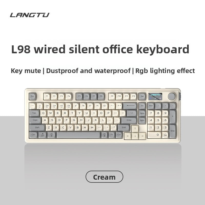 Langtu L98 Wired Silent Office Keyboard Mechanical Feel RGB Lighting Gaming Competitive High-Value Keyboard - Anleila
