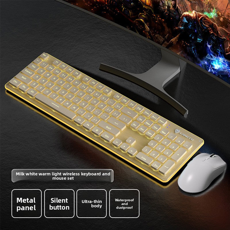 Langtu L1 Mechanical Feel Silent Wireless Keyboard Desktop Laptop Gaming Office Backlit Wired Keyboard - Anleila