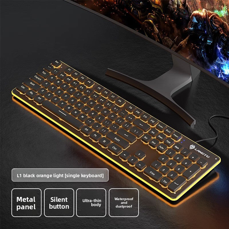 Langtu L1 Mechanical Feel Silent Wireless Keyboard Desktop Laptop Gaming Office Backlit Wired Keyboard - Anleila