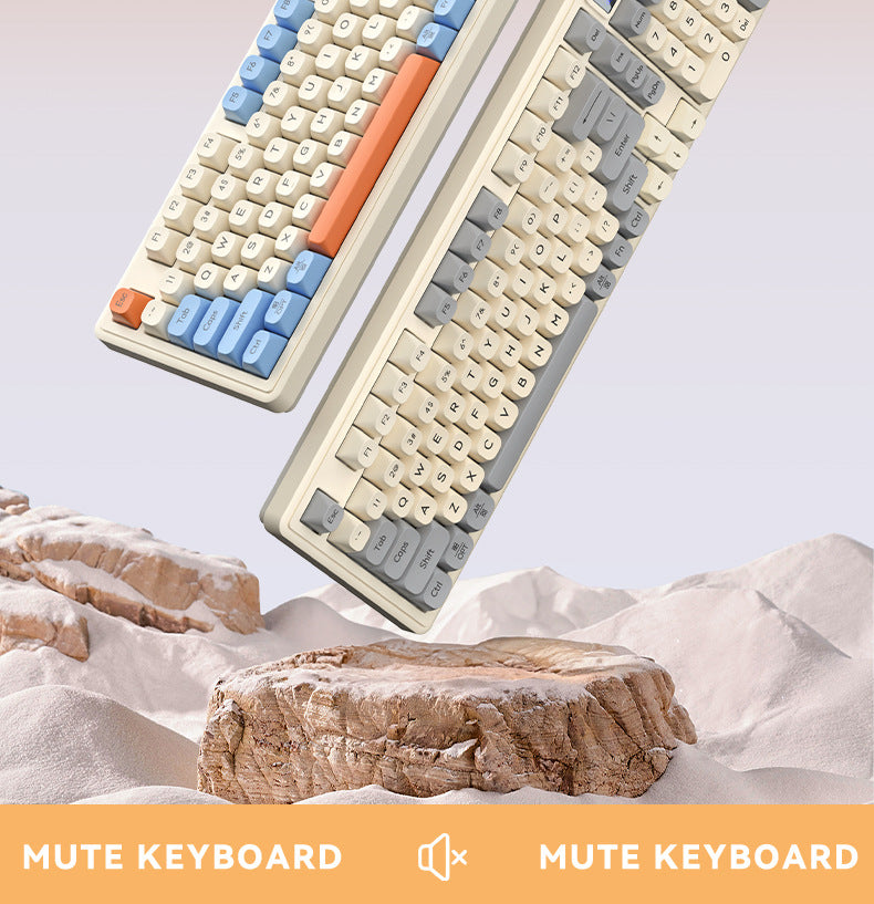 Langtu L98 Wired Silent Office Keyboard Mechanical Feel RGB Lighting Gaming Competitive High-Value Keyboard - Anleila