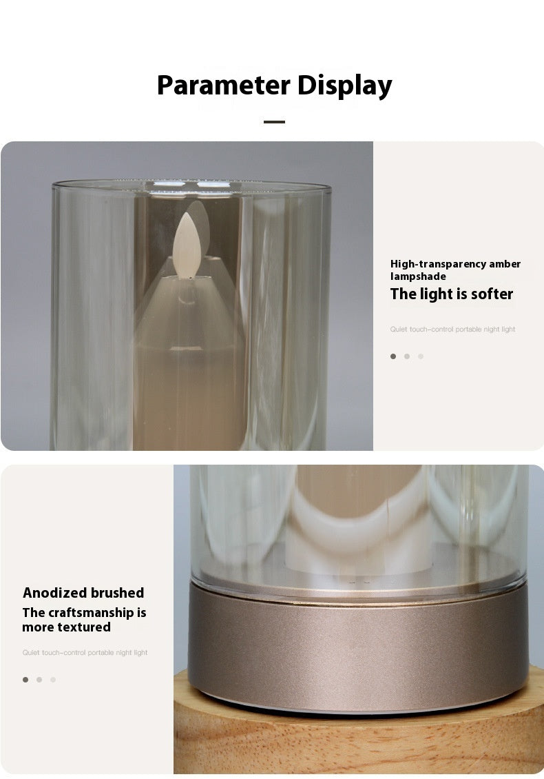 ✨ Magic Candle Lamp ✨ | Gesture & Touch Control | Flickering Flame Effect | 3000K Warm Light | 2400mAh Battery 🔋