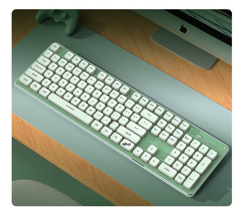 Langtu L1 Mechanical Feel Silent Wireless Keyboard Desktop Laptop Gaming Office Backlit Wired Keyboard - Anleila