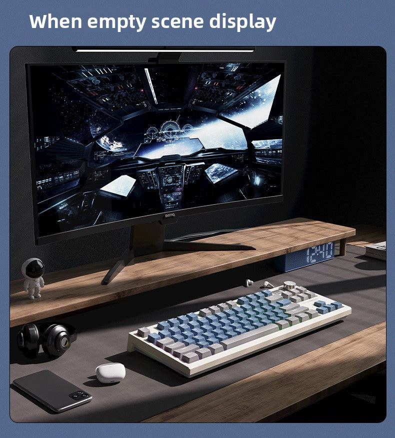 Langtu LT84 Three-Mode Hot-Swappable Wireless Bluetooth Mechanical Keyboard Custom Wired Blue Switch Gaming Keyboard - Anleila