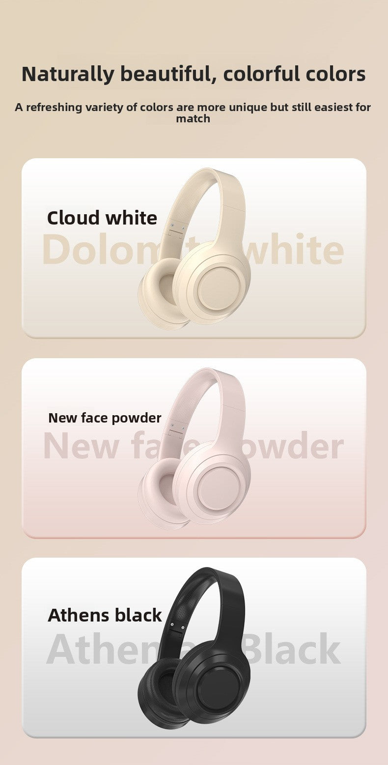 Preminum Bluetooth Headset Wireless Deep Bass HI-FI Super Long Noise Reduction Fodable Headset Colorful Headphone - Anleila