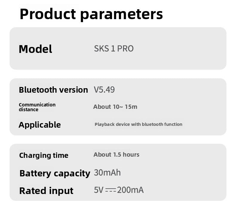 Premium SKS 1 PRO Wireless Earbuds Hi-Fi Stereo Bluetooth 5.3 Quality Ultra-Long Battery Life Positioning Anti-Lost Call ANC Noise Reduction Wireless Headset - Anleila
