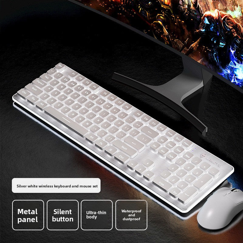 Langtu L1 Mechanical Feel Silent Wireless Keyboard Desktop Laptop Gaming Office Backlit Wired Keyboard - Anleila