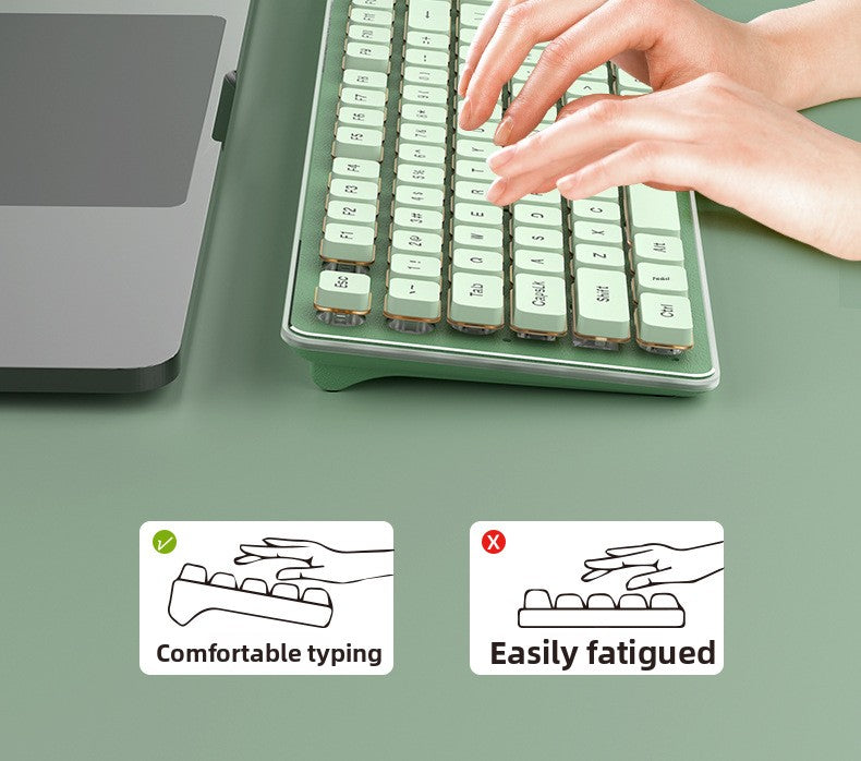 Langtu L1 Mechanical Feel Silent Wireless Keyboard Desktop Laptop Gaming Office Backlit Wired Keyboard - Anleila