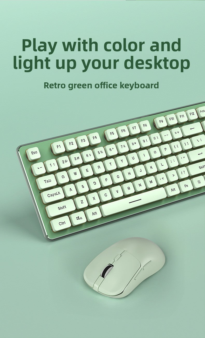 Langtu L1 Mechanical Feel Silent Wireless Keyboard Desktop Laptop Gaming Office Backlit Wired Keyboard - Anleila