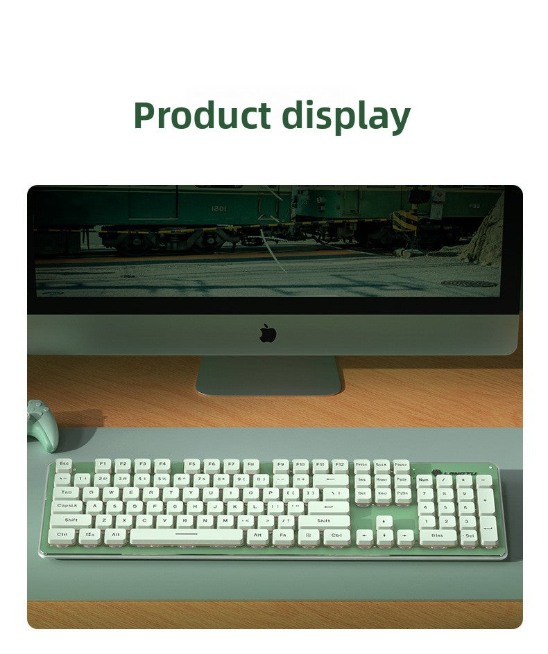Langtu L1 Mechanical Feel Silent Wireless Keyboard Desktop Laptop Gaming Office Backlit Wired Keyboard - Anleila