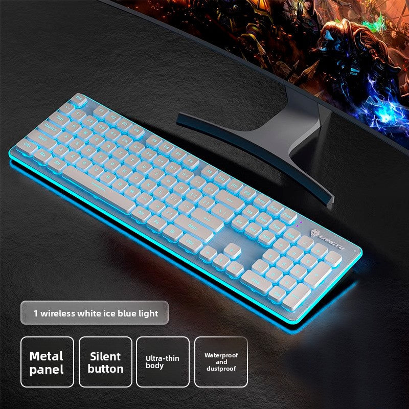 Langtu L1 Mechanical Feel Silent Wireless Keyboard Desktop Laptop Gaming Office Backlit Wired Keyboard - Anleila