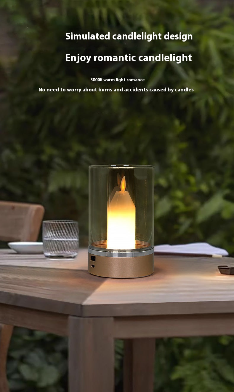 ✨ Magic Candle Lamp ✨ | Gesture & Touch Control | Flickering Flame Effect | 3000K Warm Light | 2400mAh Battery 🔋