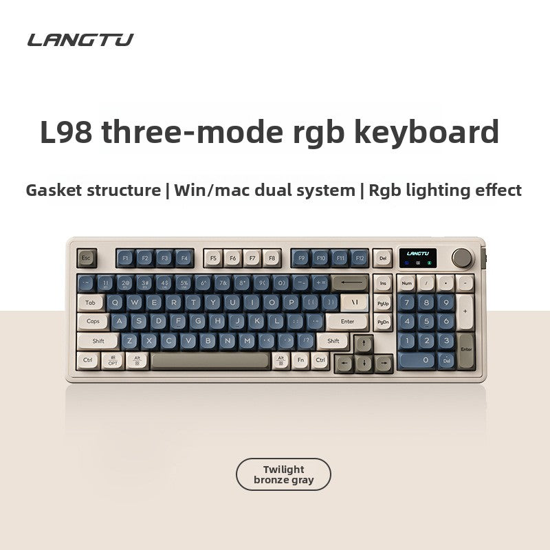 Langtu L98 Wired Silent Office Keyboard Mechanical Feel RGB Lighting Gaming Competitive High-Value Keyboard - Anleila
