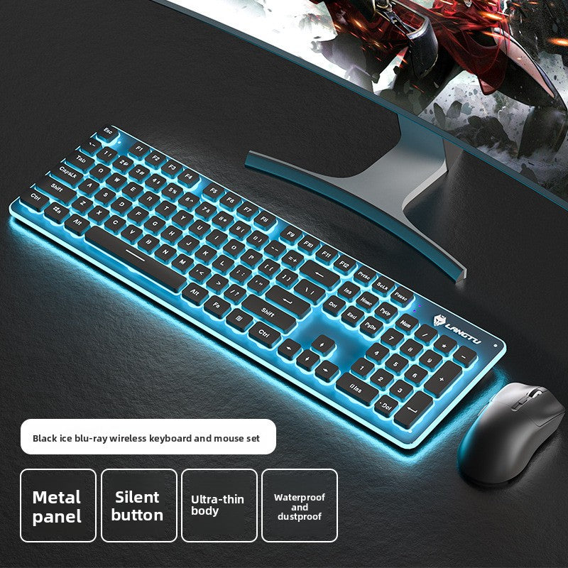 Langtu L1 Mechanical Feel Silent Wireless Keyboard Desktop Laptop Gaming Office Backlit Wired Keyboard - Anleila