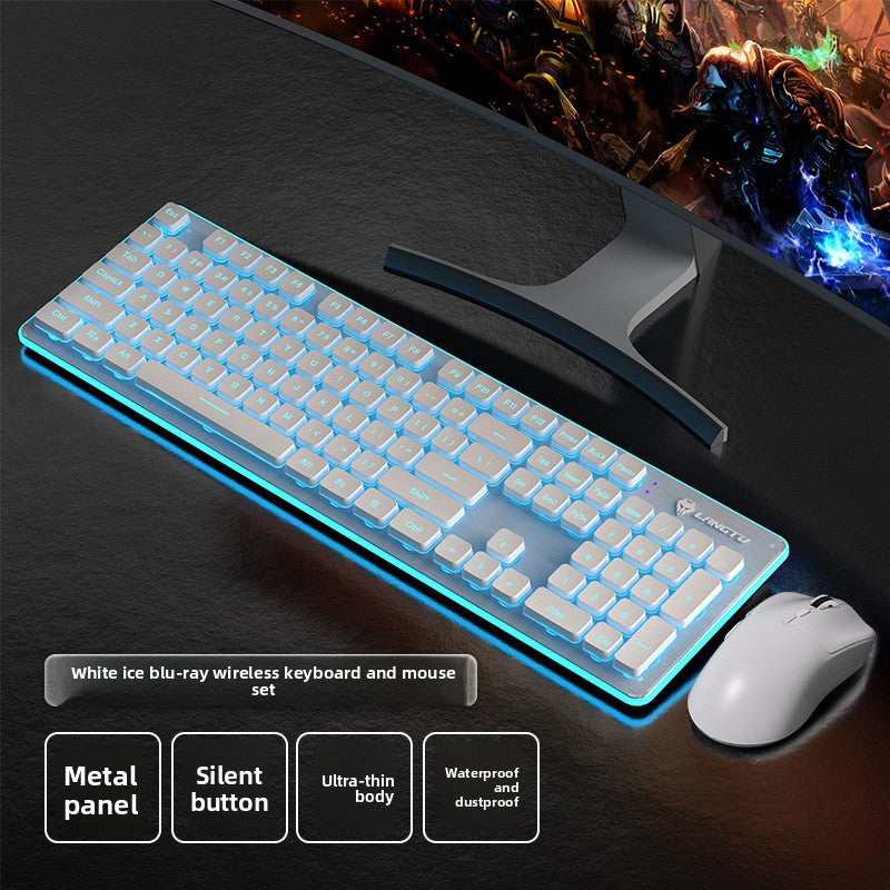 Langtu L1 Mechanical Feel Silent Wireless Keyboard Desktop Laptop Gaming Office Backlit Wired Keyboard - Anleila