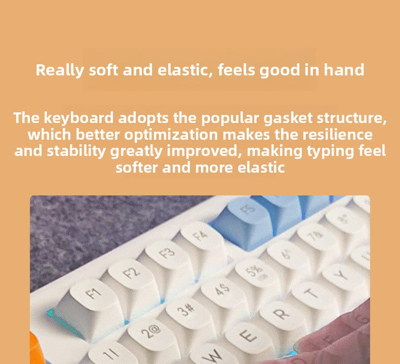 Langtu L98 Wired Silent Office Keyboard Mechanical Feel RGB Lighting Gaming Competitive High-Value Keyboard - Anleila