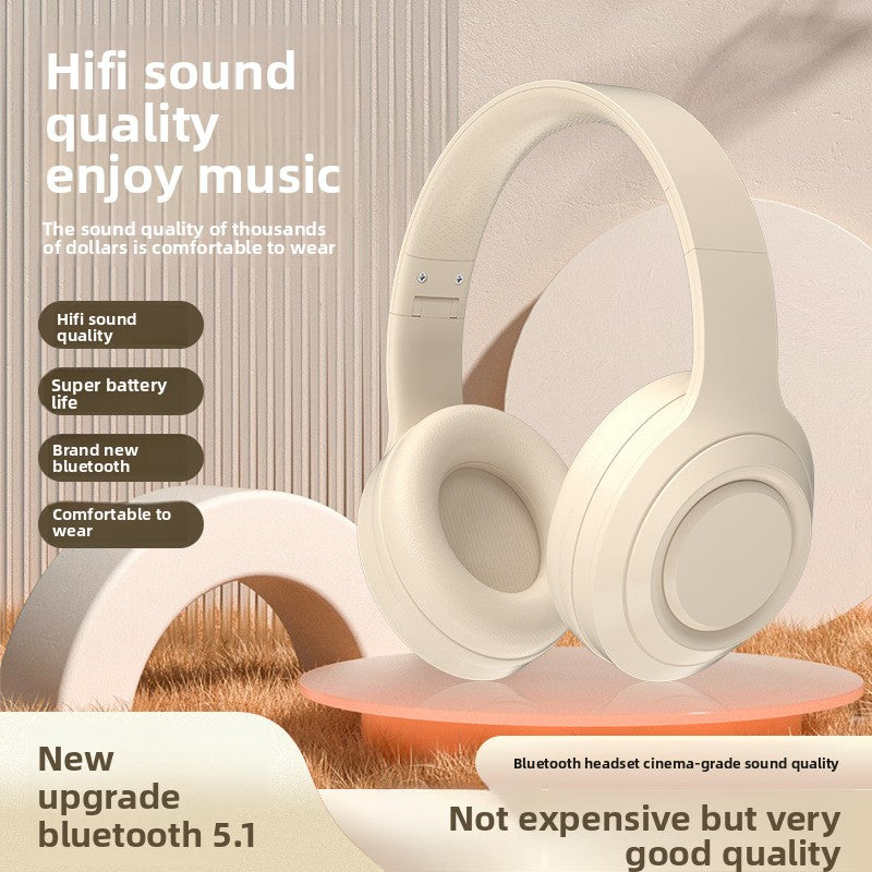 Preminum Bluetooth Headset Wireless Deep Bass HI-FI Super Long Noise Reduction Fodable Headset Colorful Headphone - Anleila