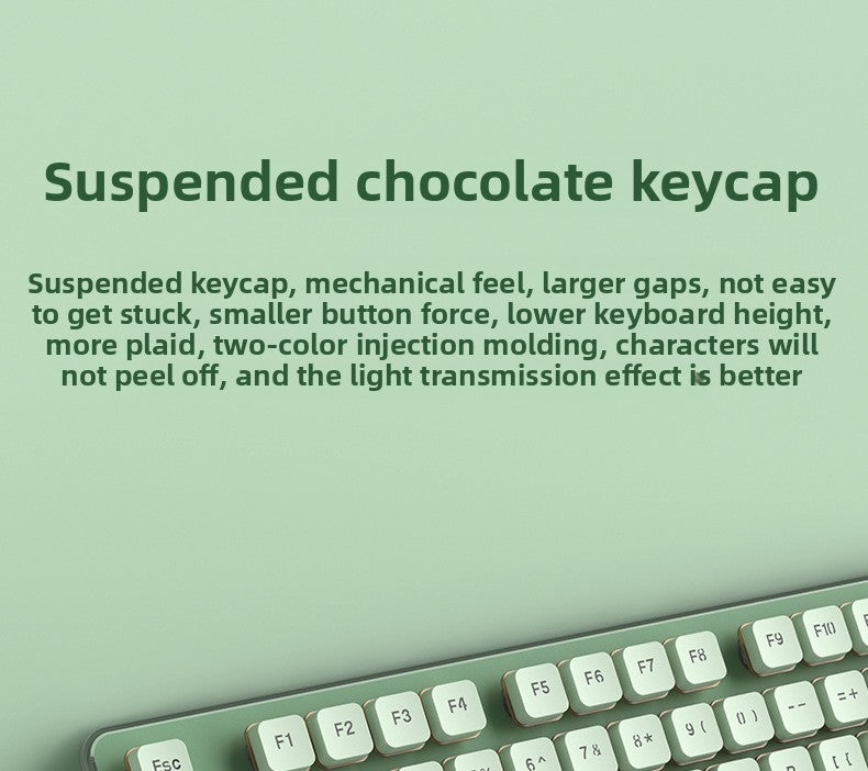 Langtu L1 Mechanical Feel Silent Wireless Keyboard Desktop Laptop Gaming Office Backlit Wired Keyboard - Anleila