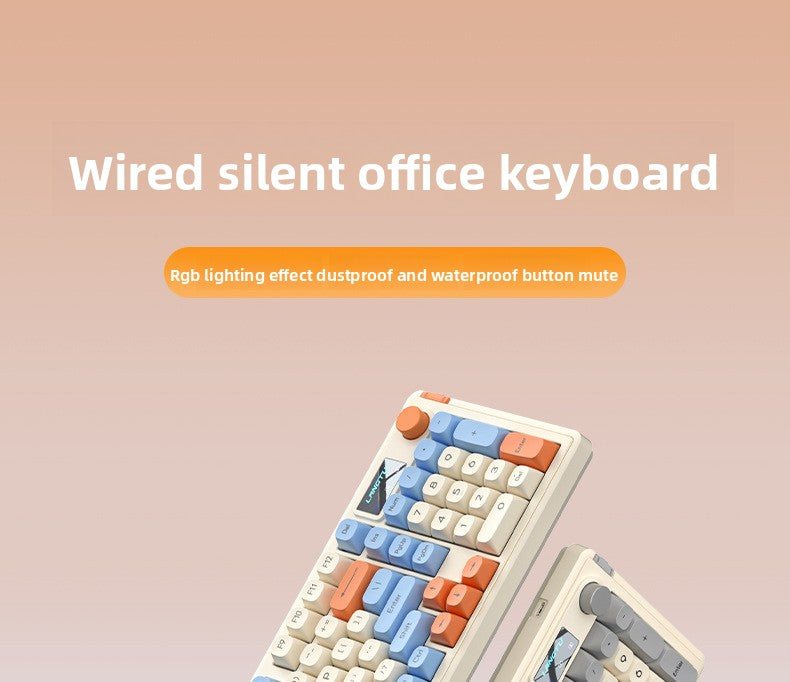 Langtu L98 Wired Silent Office Keyboard Mechanical Feel RGB Lighting Gaming Competitive High-Value Keyboard - Anleila
