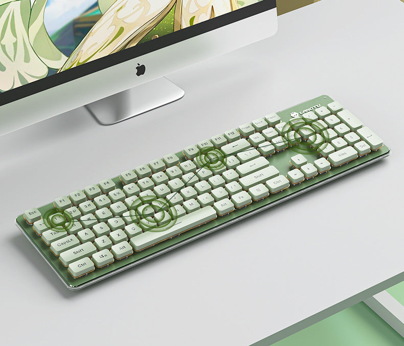 Langtu L1 Mechanical Feel Silent Wireless Keyboard Desktop Laptop Gaming Office Backlit Wired Keyboard - Anleila