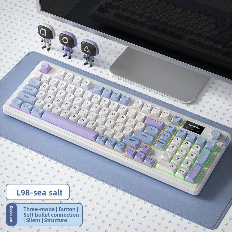Langtu L98 Wired Silent Office Keyboard Mechanical Feel RGB Lighting Gaming Competitive High-Value Keyboard - Anleila