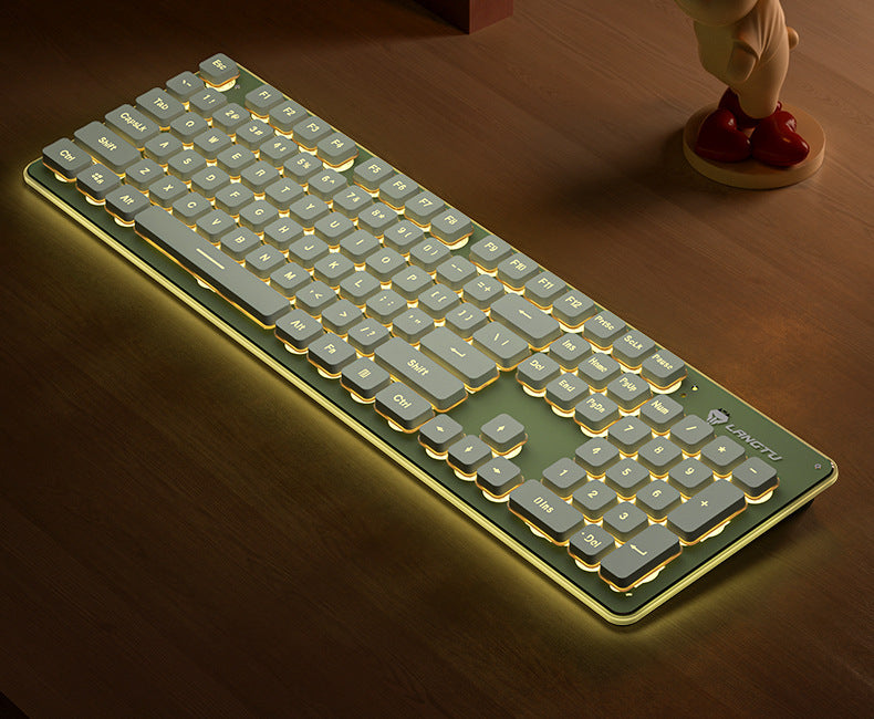 Langtu L1 Mechanical Feel Silent Wireless Keyboard Desktop Laptop Gaming Office Backlit Wired Keyboard - Anleila