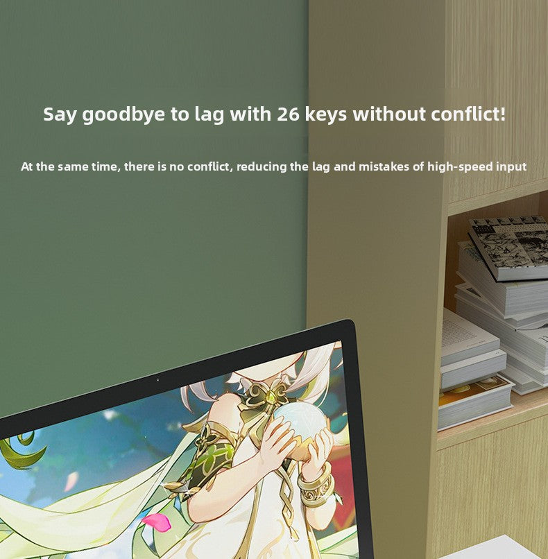 Langtu L1 Mechanical Feel Silent Wireless Keyboard Desktop Laptop Gaming Office Backlit Wired Keyboard - Anleila