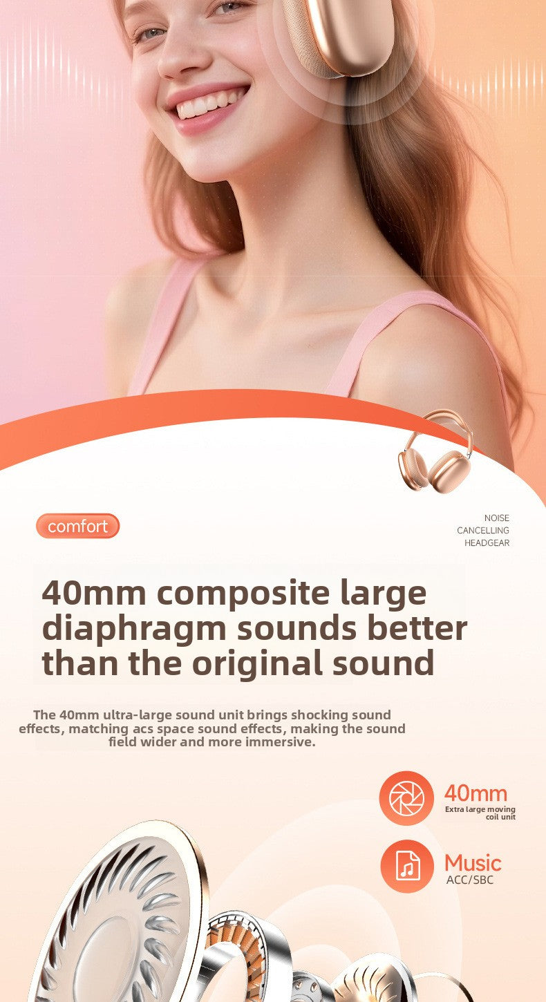 Bluetooth Headphones Ultra-Long Battery Life Call ANC Noise Cancelling Wireless Bluetooth Headphones For Apple, Android, HarmonyOS, Windows - Anleila