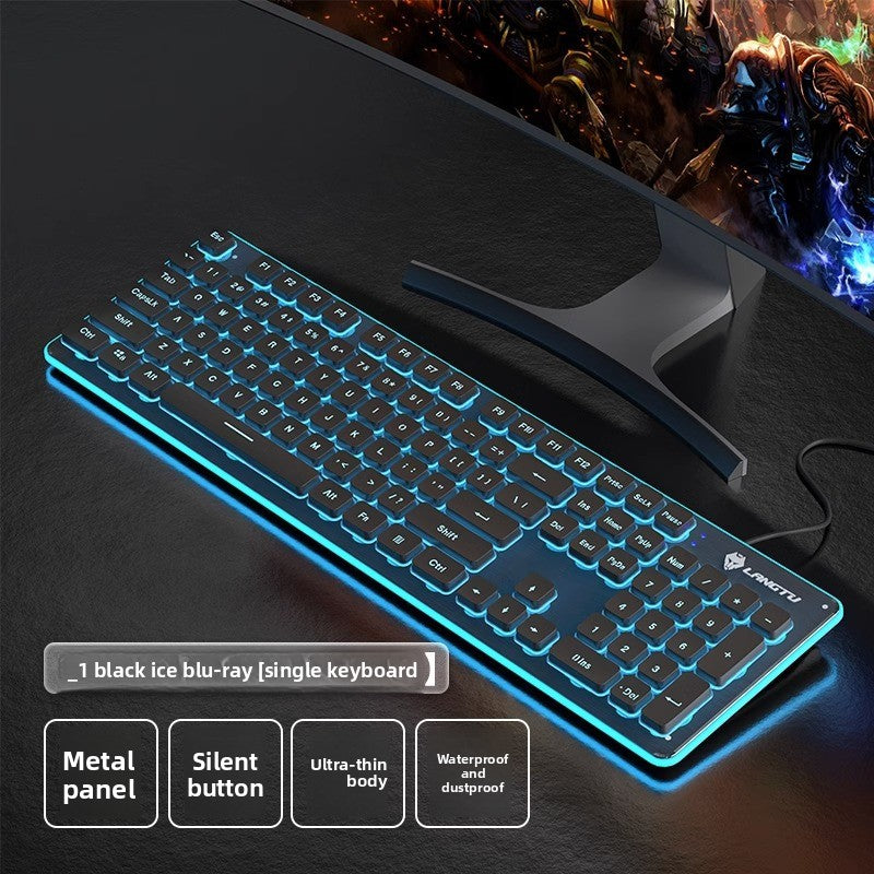 Langtu L1 Mechanical Feel Silent Wireless Keyboard Desktop Laptop Gaming Office Backlit Wired Keyboard - Anleila