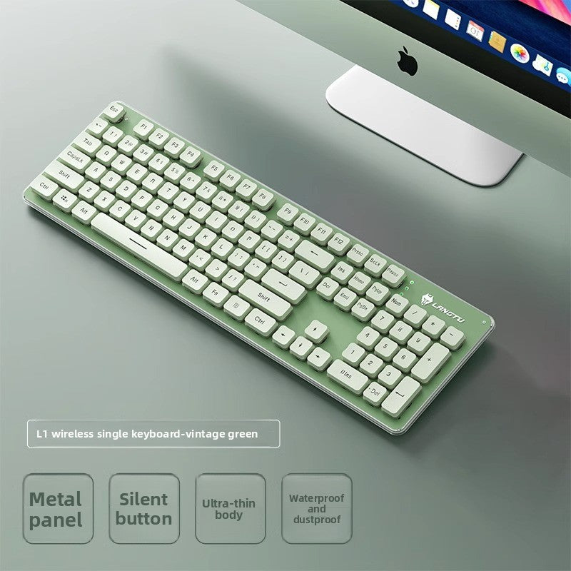 Langtu L1 Mechanical Feel Silent Wireless Keyboard Desktop Laptop Gaming Office Backlit Wired Keyboard - Anleila