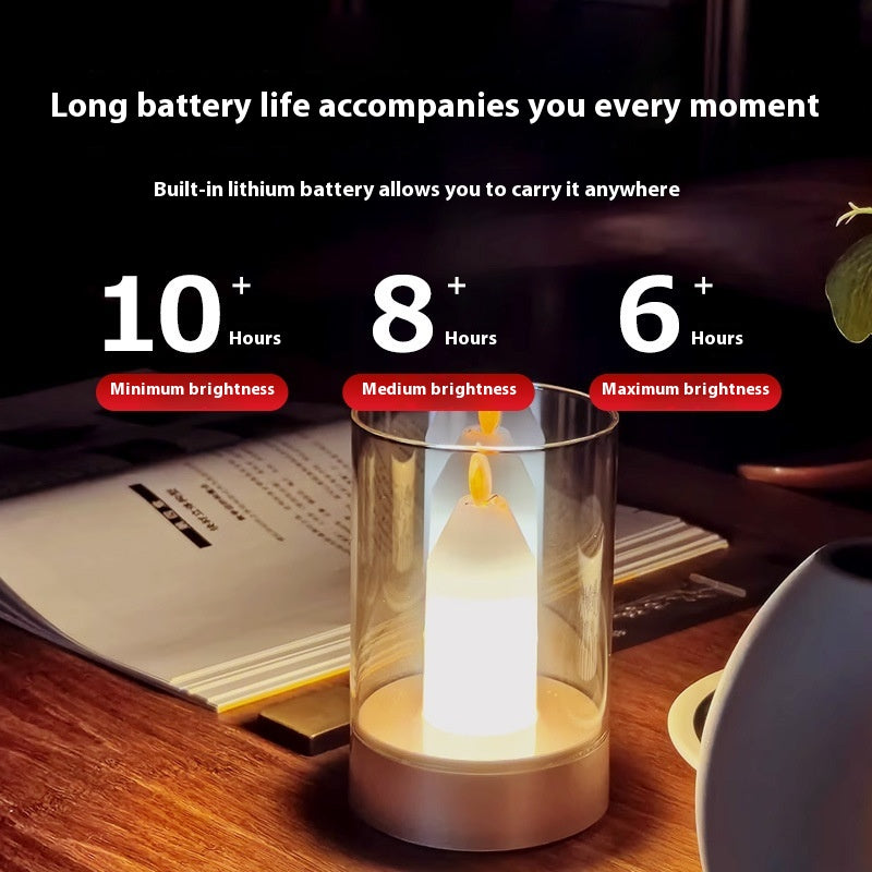 ✨ Magic Candle Lamp ✨ | Gesture & Touch Control | Flickering Flame Effect | 3000K Warm Light | 2400mAh Battery 🔋