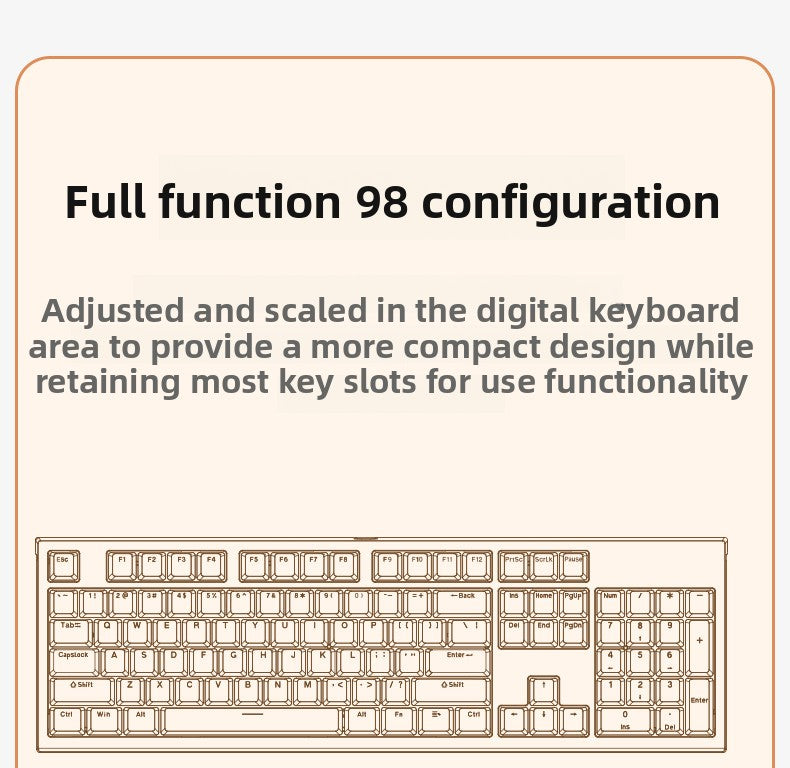 Langtu L98 Wired Silent Office Keyboard Mechanical Feel RGB Lighting Gaming Competitive High-Value Keyboard - Anleila