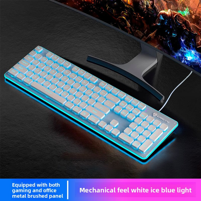 Langtu L1 Mechanical Feel Silent Wireless Keyboard Desktop Laptop Gaming Office Backlit Wired Keyboard - Anleila