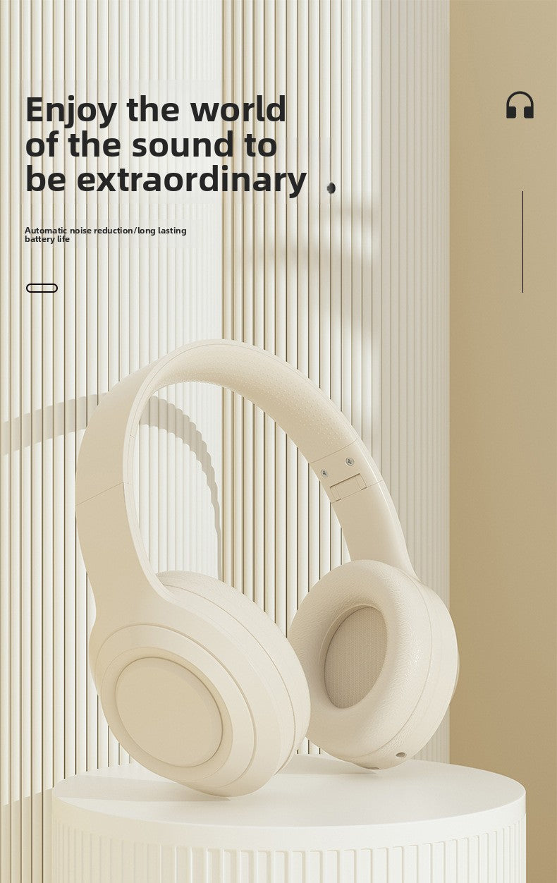 Preminum Bluetooth Headset Wireless Deep Bass HI-FI Super Long Noise Reduction Fodable Headset Colorful Headphone - Anleila