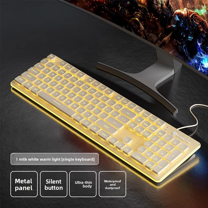 Langtu L1 Mechanical Feel Silent Wireless Keyboard Desktop Laptop Gaming Office Backlit Wired Keyboard - Anleila