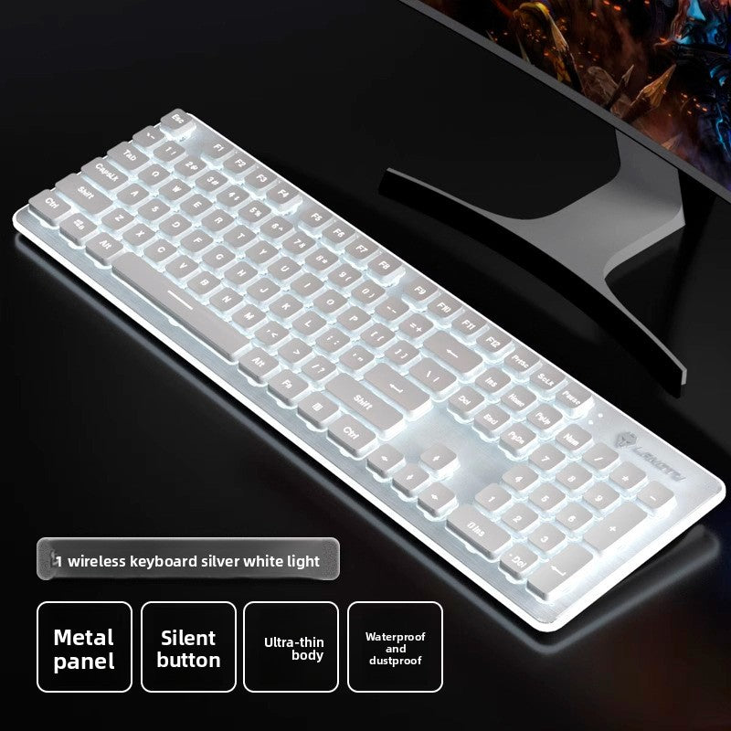 Langtu L1 Mechanical Feel Silent Wireless Keyboard Desktop Laptop Gaming Office Backlit Wired Keyboard - Anleila