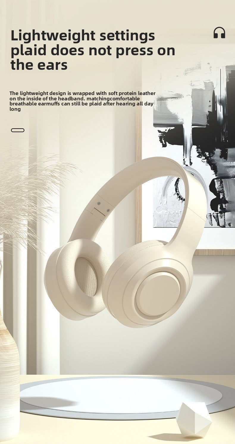 Preminum Bluetooth Headset Wireless Deep Bass HI-FI Super Long Noise Reduction Fodable Headset Colorful Headphone - Anleila